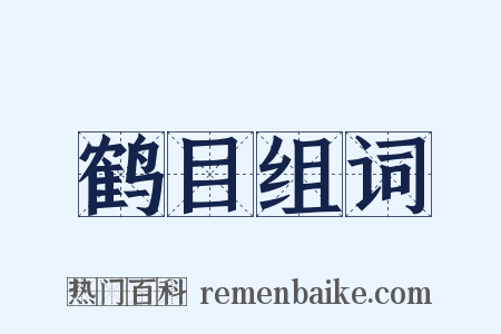 鹤目组词是什么意思的图片